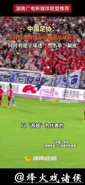 中国足协：建立球迷“黑名单”制度 净化赛场环境